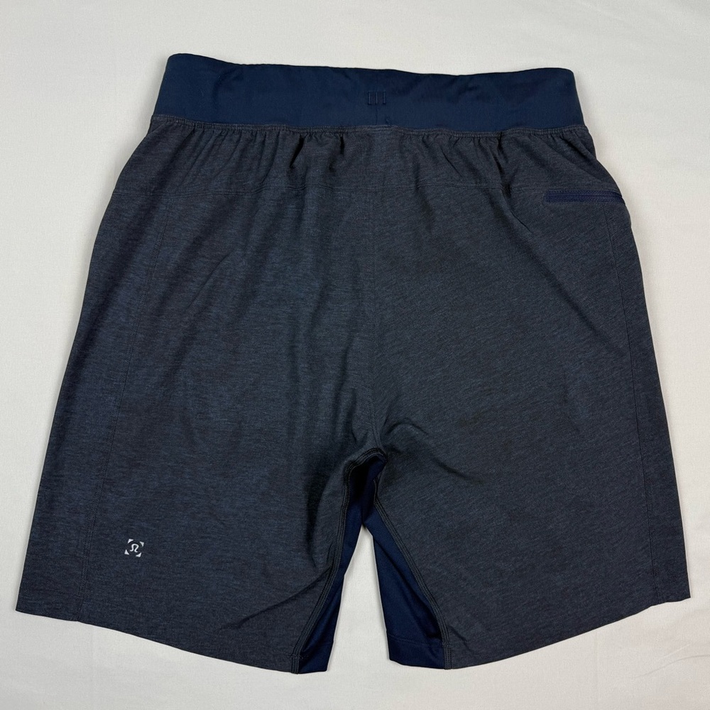 Lululemon Mens T.H.E. Shorts Medium 9” Inseam Linerless Heathered Navy Blue B5